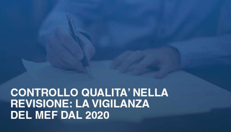 Controllo qualita nella revisione la vigilanza del MEF dal 2020 37824596